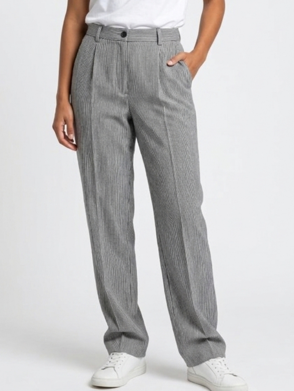 Vintage Karolyne Black and White High Rise Trousers